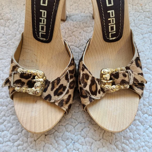 Giancarlo Paoli cheetah print calf skin heels - Picture 2 of 11
